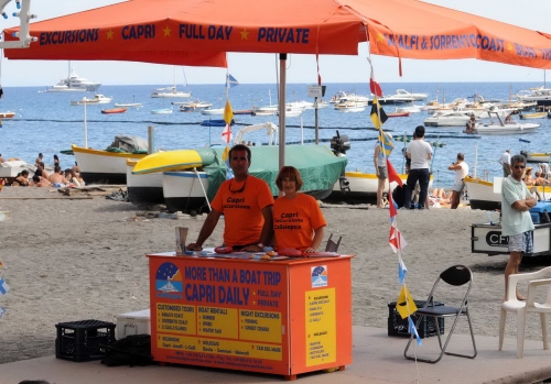 Cassiopea, Positano beach ticket office
