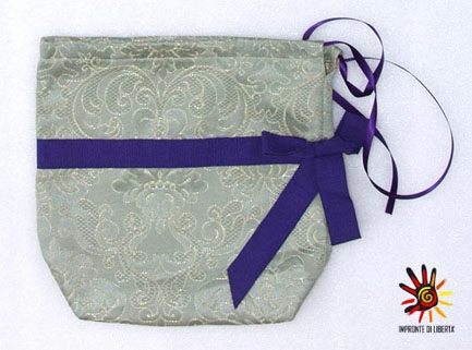 Pochette cotone damascato